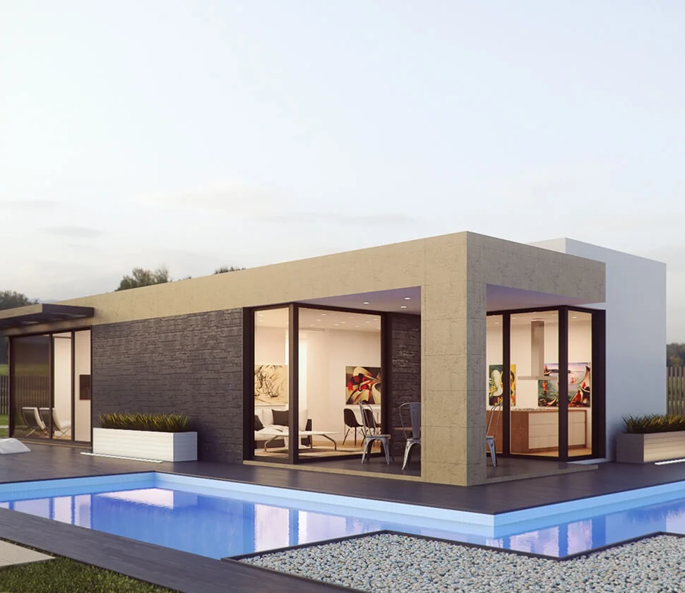 village aerial view from the above using drone